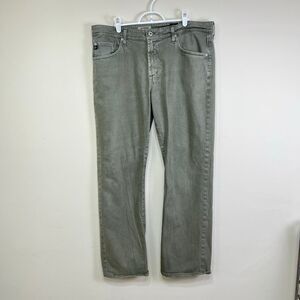 Ag Adriano Goldschmied Green The Protege Straight Leg Jeans 36x34 Men